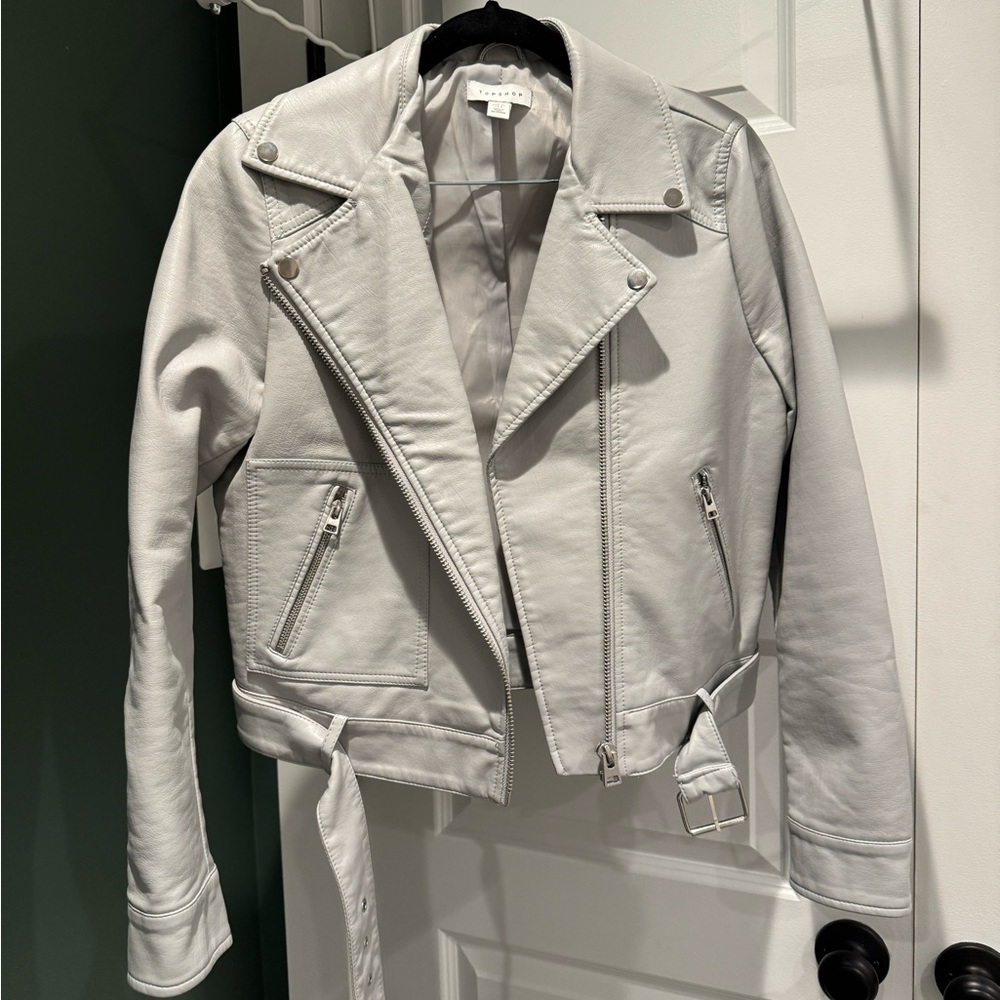 Topshop faux leather jacket
